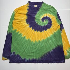 Vintage Sundog Shirt Mens Large Multicolor Spiral Tie‎ Dye Long Sleeve Tee
